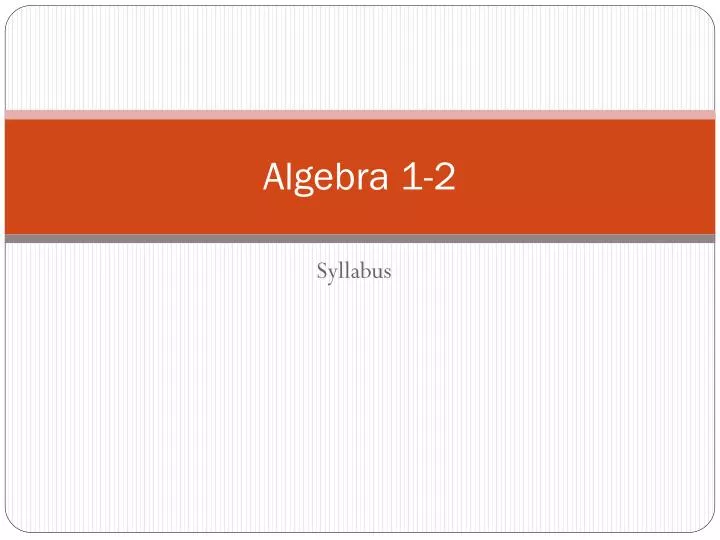 algebra 1 2