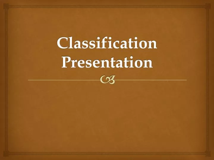classification presentation