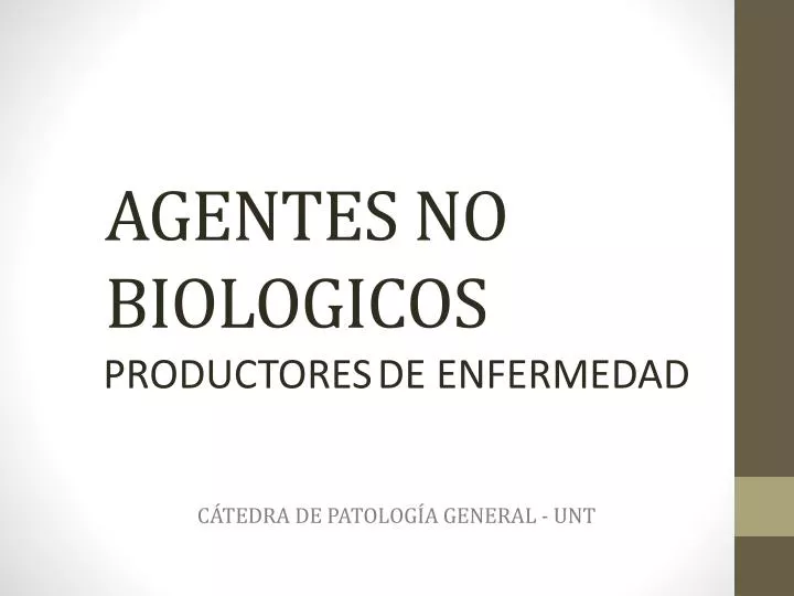agentes no biologicos