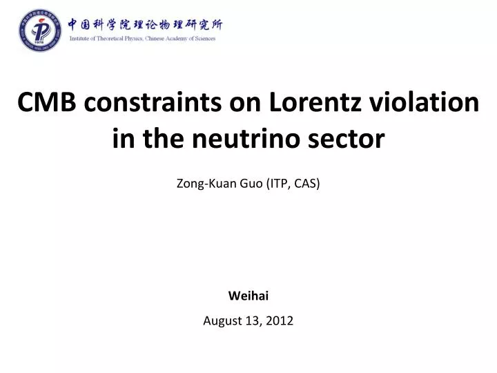 cmb constraints on lorentz violation in the neutrino sector