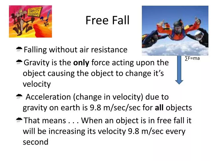 Free Fall and Air Resistance