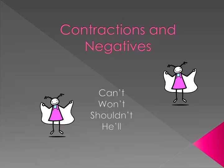 contractions and negatives