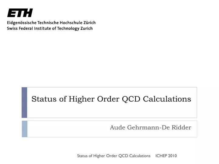 status of higher order qcd calculations