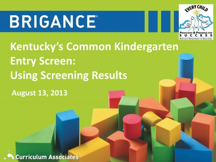 kentucky s common kindergarten entry screen using screening results