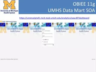 OBIEE 11g UMHS Data Mart SOA