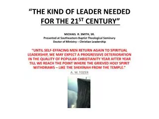 A DEFINITION OF A LEADERSHIP