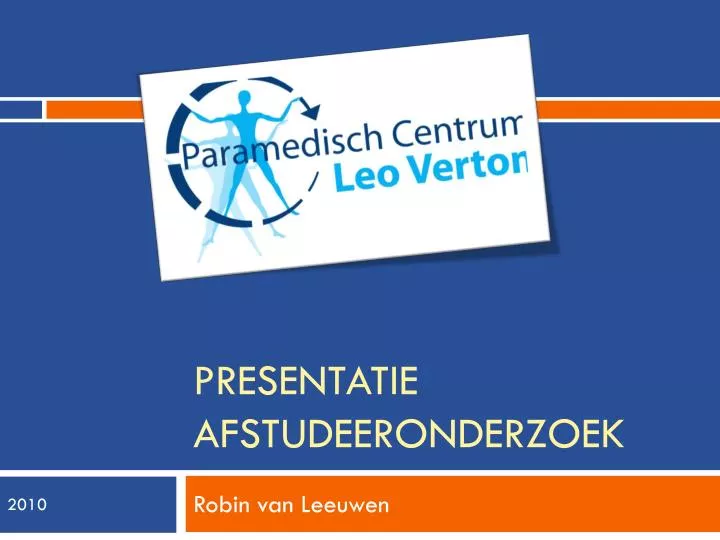 presentatie afstudeeronderzoek