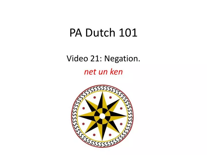 pa dutch 101