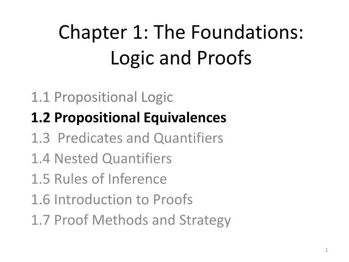 chapter 1 the foundations logic and proofs