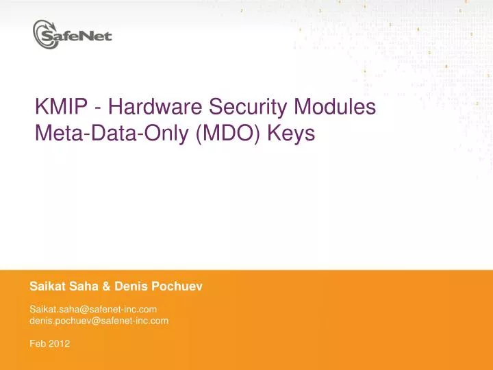 kmip hardware security modules meta data only mdo keys