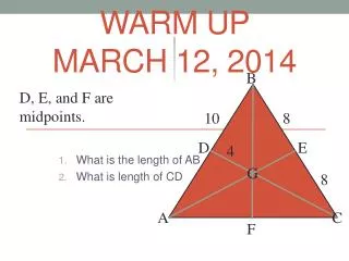 Warm Up March 12, 2014