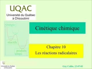 cin tique chimique