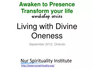 Living with Divine Oneness