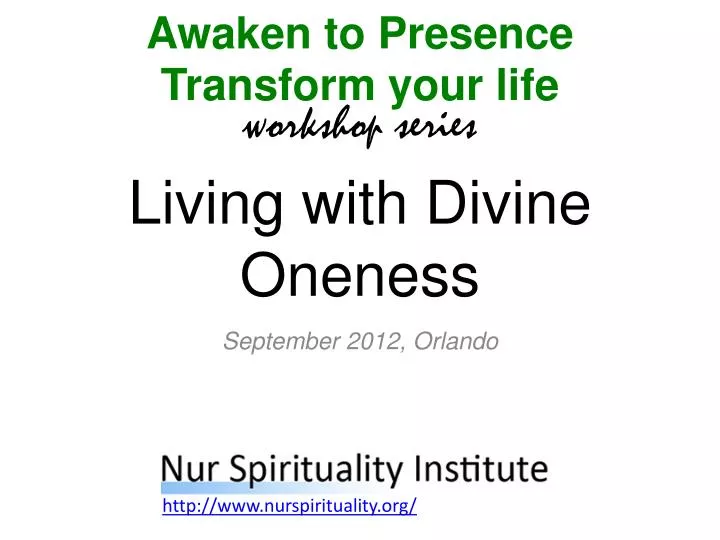 living with divine oneness