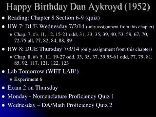 Happy Birthday Dan Aykroyd ( 1952)