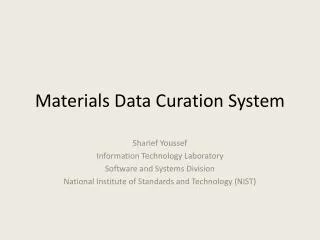 Materials Data Curation System