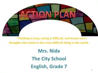 Mrs. Nida The City School English, Grade 7