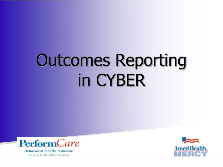 outcomes reporting in cyber