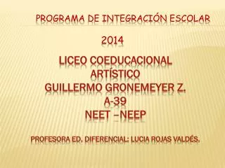 programa de integraci n escolar 2014