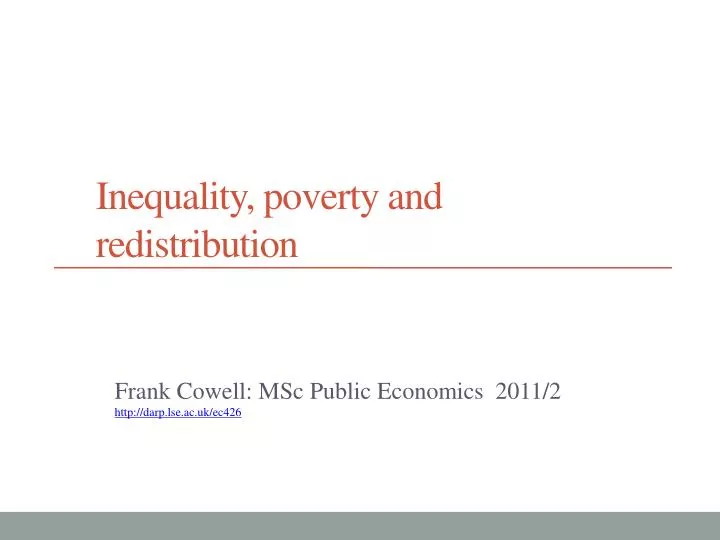 inequality poverty and redistribution