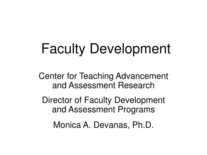 faculty development