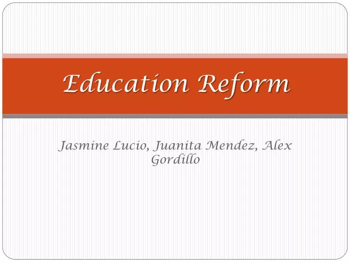 education reform