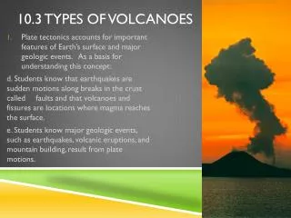 10.3 Types of Volcanoes