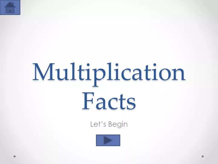 multiplication facts