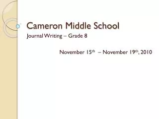 Cameron Middle School