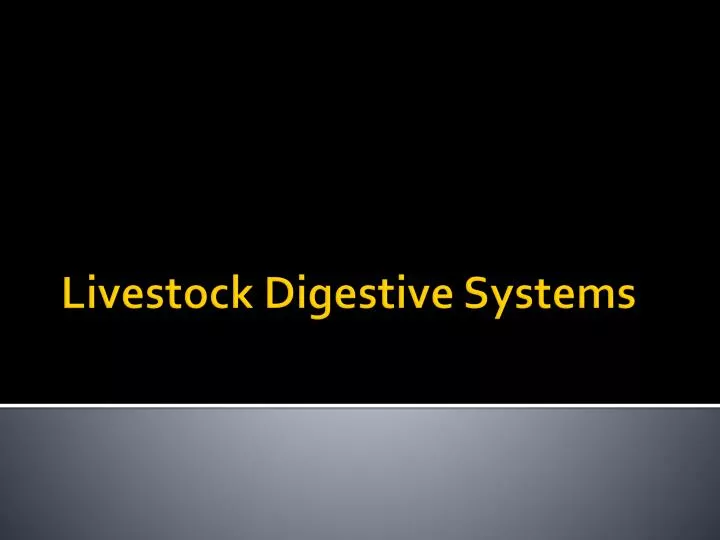 livestock digestive systems