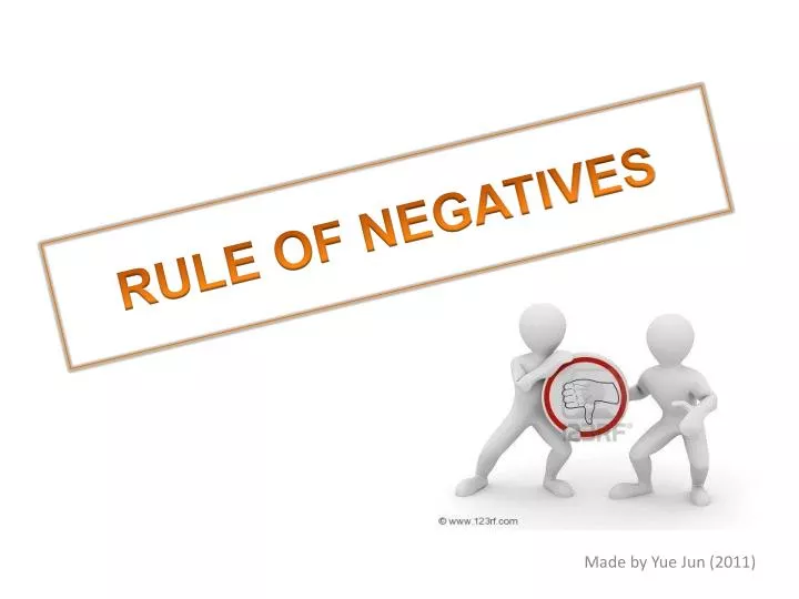 rule of negatives