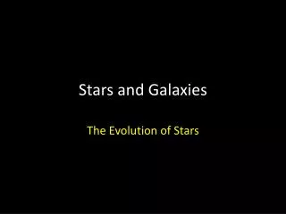 stars and galaxies