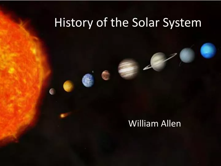history of the solar system