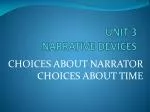 UNIT 3 NARRATIVE DEVICES - slide 1