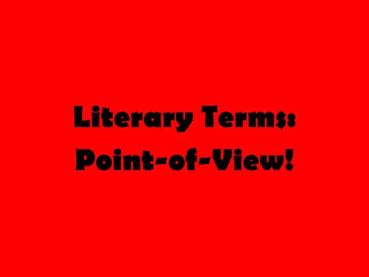 literary terms