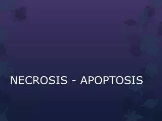 necrosis apoptosis