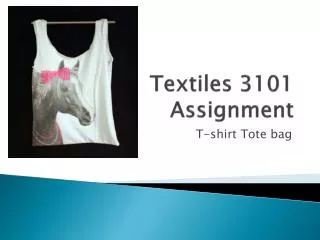 Textiles 3101 Assignment