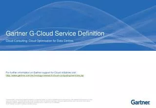 Gartner G-Cloud Service Definition