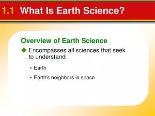 1 1 what is earth science