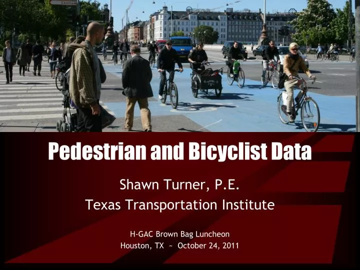 pedestrian and bicyclist data