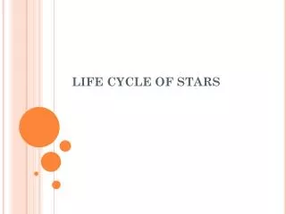 life cycle of stars