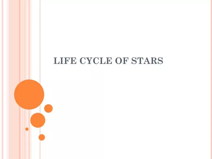 life cycle of stars