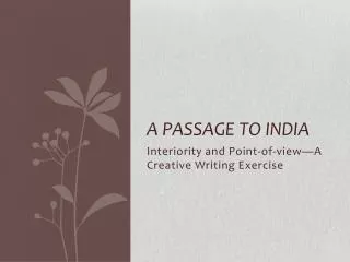 A Passage to india