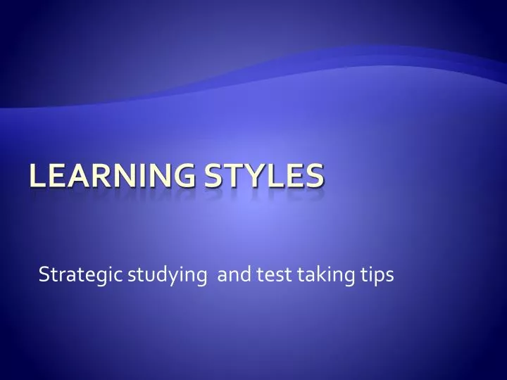 strategic studying and test taking tips