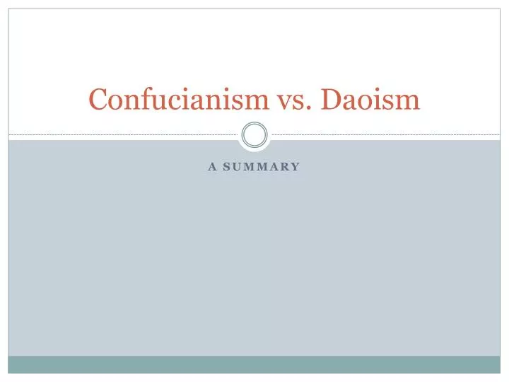 confucianism vs daoism