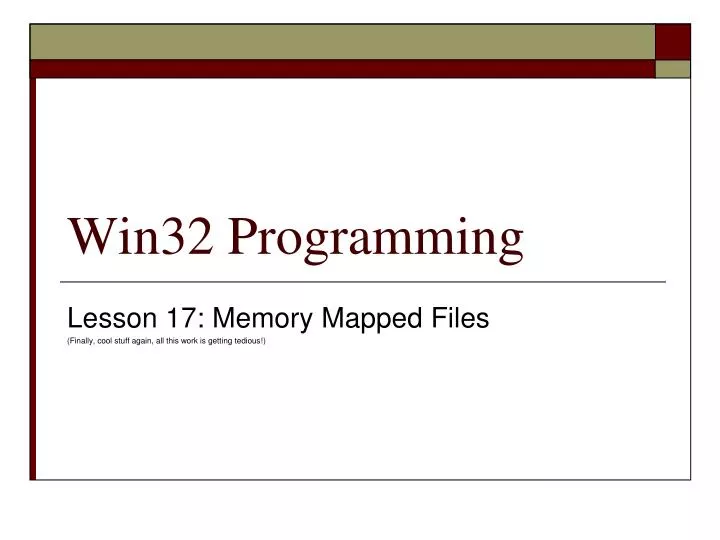 win32 programming