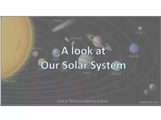 A look at Our Solar System