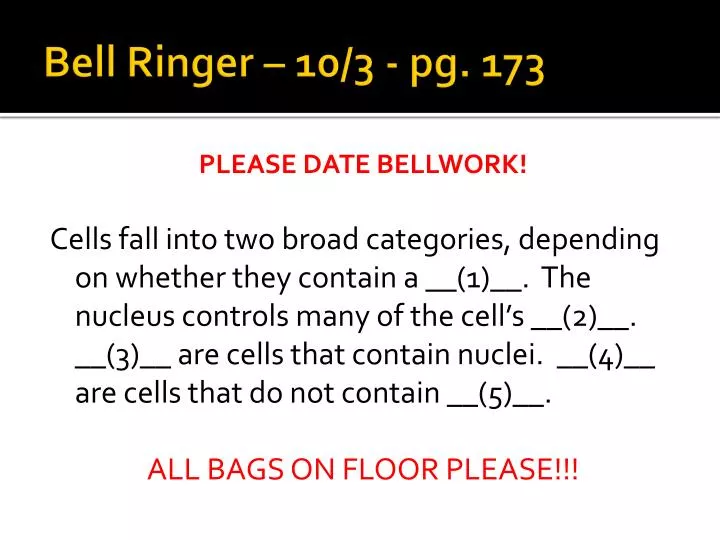 bell ringer 10 3 pg 173