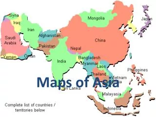 Maps of Asia