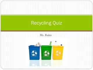 Recycling Quiz